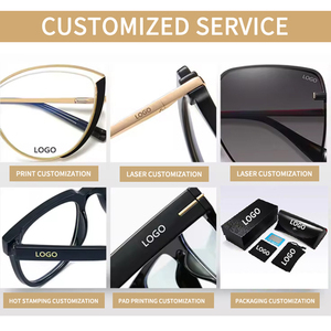 Occhiali da sole da uomo con Logo personalizzato 2024 con montature nere di lusso occhiali da lettura di marca per Menpecs con montatura in rosso <span class=keywords><strong>e</strong></span> blu - Product Image 5