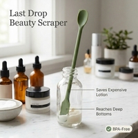 Mini spatule double face en silicone de qualité alimentaire, racloir pour bocaux et bouteilles, racloir pour produits cosmétiques, cuillère résistante à la chaleur pour la pâtisserie et les soins de beauté