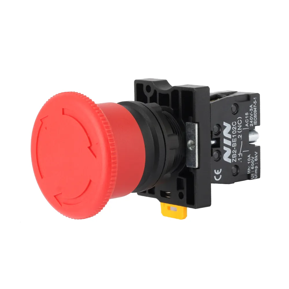 New Products XB2-ES542 mushroom switch 22mm emergency stop plastic push button switch