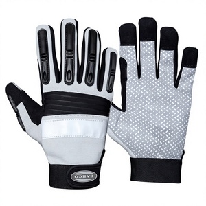 Barco Safety Gloves Anti-Slip Texture Fingertips Elastic Wristband Eco-Friendly Breathable Four Seasons Use PU Material - Product Image 1
