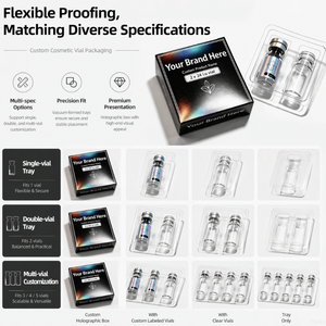 Caja <span class=keywords><strong>de</strong></span> Embalaje Personalizada <span class=keywords><strong>de</strong></span> <span class=keywords><strong>Fábrica</strong></span> para Botellas <span class=keywords><strong>de</strong></span> Péptidos con Inserto <span class=keywords><strong>de</strong></span> Blíster, MOQ Bajo, Caja <span class=keywords><strong>de</strong></span> Embalaje para Viales Cosméticos <span class=keywords><strong>de</strong></span> 3 ml para Suero <span class=keywords><strong>de</strong></span> Péptidos - Product Image 2