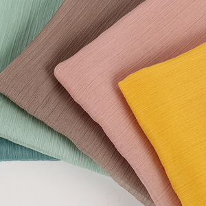 Sáng Bóng 70gsm 100% Polyester Lụa Nhăn <span class=keywords><strong>Crepe</strong></span> Georgette Voan Organza Vải Mềm Mại Cho Cô Gái Wedding Dresses Và Hàng May Mặc - Product Image 1