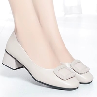 Nouveaux modèles 2026 – Escarpins de bureau antidérapants en cuir microfibre à talon carré de 4 cm pour femme