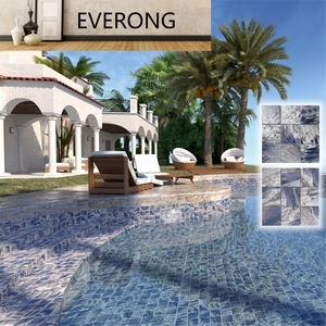 Mosaico cuadrado moderno para exteriores Villa <span class=keywords><strong>Hotel</strong></span> interior sala de estar decoración porcelana piscina azulejo para nadar - Product Image 1