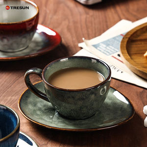 Europe Luxury Exquisite Eco-Friendly Microwave & Dishwasher Safe Custom Pattern Porcelain <b>Coffee</b> <b>Cup</b> <b>and</b> <b>Saucer</b> for <b>Coffee</b> Shops - Product Image 3