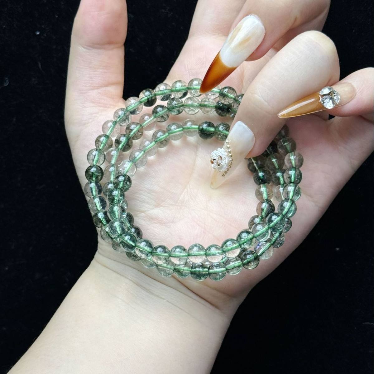 Green ghost-three rings-6mm