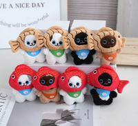 Jouet pour chaton en peluche super doux et mignon, porte-clés, cosplay, animal en peluche pour enfants et adultes, avec un design de poisson Taiyaki, accessoires