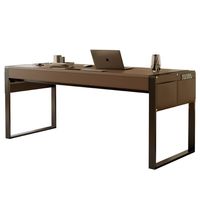 Bureau d'ordinateur modulaire en cuir haut de gamme bureau moderne bureau d'étude à domicile simple