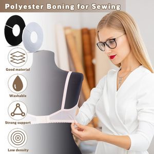 Venta al por mayor de varillas de poliéster tejidas de 4mm, 6mm, 8mm, 10mm, 12mm, 15mm para vestidos de novia - Product Image 6