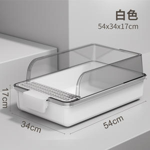 Offene One-Shovel Net Übergroße Smart <span class=keywords><strong>Cat</strong></span> Katzen toilette mit 20L PP Kunststoff Innenraum <span class=keywords><strong>Easy</strong></span> <span class=keywords><strong>Clean</strong></span> Deodorant Pet Supplies Zubehör - Product Image 4