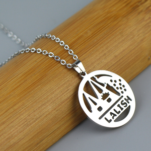 Yezidi <span class=keywords><strong>Lalish</strong></span> Pendentif Colliers En Acier Inoxydable Or/Argent Couleur Hommes Femmes Le Plus Saint Temple des Yézidis Bijoux Cadeau - Product Image 5