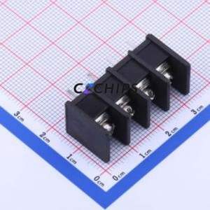 DBT30S-7.62-4P-BK-P Barrier Terminal Block Through hole Component (THT),P=7.62mm Connector Two Sides 7.62mm 1x4P Straight Pin - Product Image 1