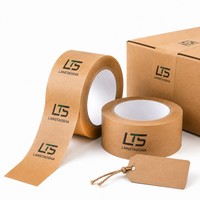 Adhésif thermofusible acrylique sensible à la pression pour scellage de cartons, en papier kraft gommé simple face, épais, écologique et imperméable