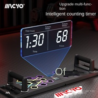 Macyo Multifonctionnel Portable Pliable Push up Board Digital Push-Up Bracket Board Intelligent Counting Pull Rope