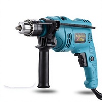 Perceuse électrique à moteur à balais 220V, perceuse à main domestique, perceuse à percussion double usage à vitesse variable, pour perçage