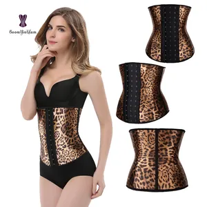 Taille Trainer Underbust Latex Shapewear Bodysuit Slimmer Corset Met Metalen Uitbenen