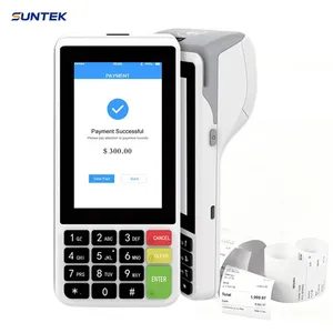 Système de point de vente portable Android 4G Suntek Sm4 à prix abordable avec imprimante 4800 mAh pour la gestion mobile du stationnement - Product Image 1