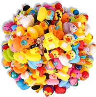 Canards en caoutchouc, assortiment aléatoire de canards en vrac, mini-canards en caoutchouc de 2 pouces pour jouets de bain, jouets de piscine, cadeaux de fête