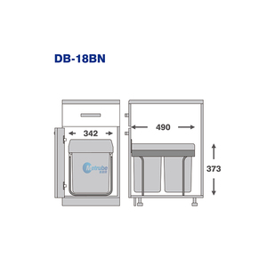 Contenitore per Rifiuti Riciclabili da <span class=keywords><strong>Cucina</strong></span> Sotto il Bancone 36L con Cestino <span class=keywords><strong>Estraibile</strong></span> - Product Image 5