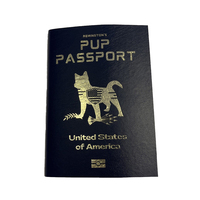 Aangepaste logo dieren hond kat puppy huisdier paspoort poster karton kunstpapier gestreken papier hete-stempel offset gedrukt Engels boekje