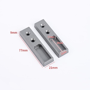 Aluminum Alloy Square Tube Modern Style Garment Hanger Flange Base Wall Mount Installation Gold/Black/Dark <b>Wardrobe</b> <b>Hardware</b> - Product Image 4