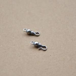 Colgante con forma de anzuelo de carpa, 11x15mm, estilo vintage, accesorio de joyería de metal para hacer collares, formas mixtas Z115 - Product Image 4