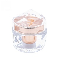 Envase de Acrílico de Doble Pared de Alta Calidad, Color Dorado, 50g, para Lociones, Sueros y Aceites para el Cuidado de la Piel, Botella Airless para Crema Facial y Mascarilla Facial