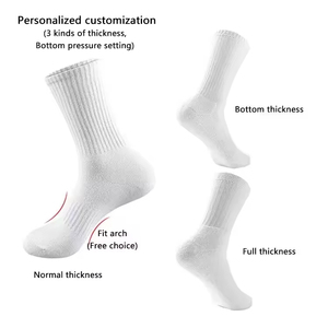<span class=keywords><strong>Chaussettes</strong></span> de sport de compression en coton unisexe <span class=keywords><strong>avec</strong></span> logo personnalisé Funny Grip Toe Design for Youth Bottom Position Logo - Product Image 3