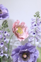 Décoration de fenêtre pour fête de mariage, fleur géante en mousse EVA faite à la main, thème violet