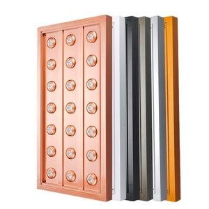 Plafonnier LED encastré au design industriel moderne, avec réflecteurs miroir, corps en fer, forme en grille H, lumière du jour 5000K, AC 220V - Product Image 2