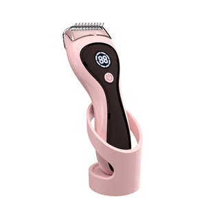 Tondeuse à cheveux sans fil professionnelle rose, portable, pour usage humide et sec, épilateur rechargeable en ABS, lavable, pour le corps entier, usage domestique, OEM - Product Image 1