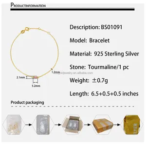 925 argento Sterling dodici Birthstone tormalina ottober rosa zircone scheggia di dimensioni carine bel Design braccialetto gioielli