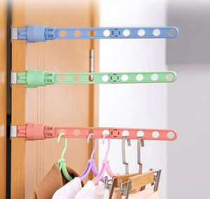 Multi-Port <b>Clothes</b> Clothing <b>Drying</b> <b>Rack</b> Plastic Nine Hole Hanger Scarf and Ties Storage Pants <b>Racks</b> - Product Image 4