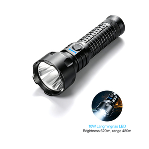 Linterna LED WOSEN de 10W Ultra Brillante con Cabezal Tipo Loto, Rompe Cristales, Correa para el Hombro, para Patrullaje, Camping, Emergencias y Seguridad - Product Image 1