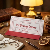 Voucher cadeau surprise en feuille d'or, invitation personnalisée style carte d'embarquement pour Noël, anniversaire, cadeaux d'anniversaire de mariage