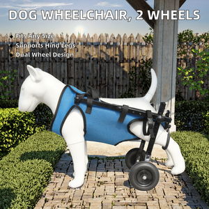 लकवाग्रस्त बुलडॉग के लिए सबसे अच्छा समायोज्य आरामदायक हल्के धातु पालतू कुत्ते बिल्लियों छोटे कुत्ते 2 पहियों के हिंड पैर समर्थन - Product Image 6