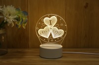 Bases de lampe led rgb pour 3d led veilleuse acrylique 3d base de lumière acrylique led veilleuse pour enfants