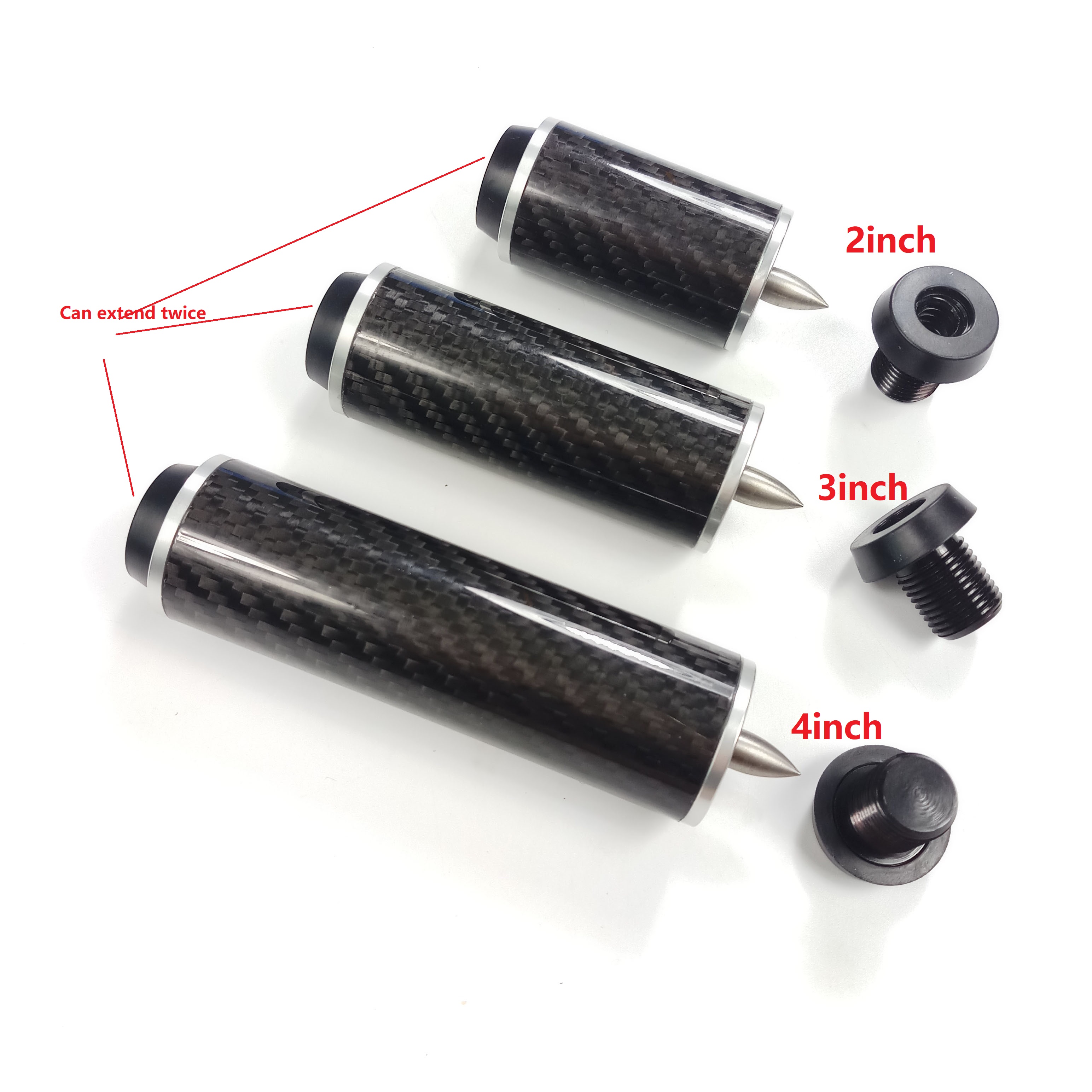 Xmlivet 2019 новейшие удлинители черного карбонового бильярдного кия для Uni-Loc 2/3/4 дюйма удлинитель кия с бампером может удлиняться дважды