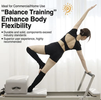 Machine de Pilates Reformer Professionnelle Pliante avec 5 ressorts en acier, lit de yoga pliable pour la maison, la gym, le fitness et l'entraînement de force