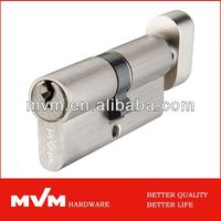 Cylindre de serrure en alliage de zinc à profil européen Cylindre de serrure de porte en laiton en bois de 60mm