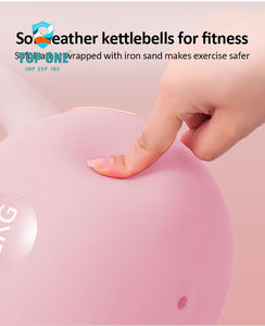 TopOne Venta al por mayor personalizado PVC ecológico Rosa Fitness Kettle Bell 2lb rellenable gimnasio levantamiento de pesas arena suave Kettlebell - Product Image 2