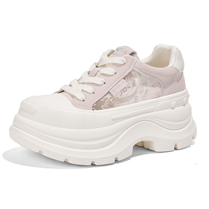 Chaussures pour femmes à semelles souples et confortables, rehaussantes, respirantes en maille blanches, collection été 2026 - Product Image 2