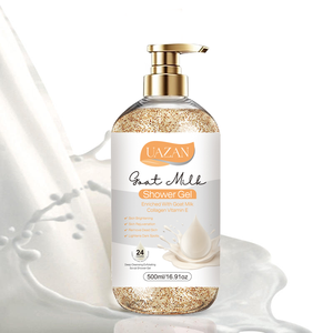 Gel Mandi susu kambing kolagen organik, cairan pelembap grosir parfum feminin pemutih Eksfoliasi tubuh - Product Image 3