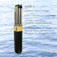 Capteur multiparamètres 7-en-1 LEADMED S600-C avec essuie-glace pour la surveillance de l'eau : pH, EC, température, oxygène dissous, turbidité
