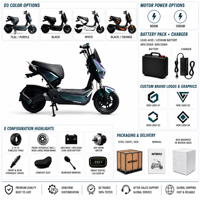 Vélo électrique 800W 60V pour adultes, type moto/scooter, avec écran LCD numérique intelligent, vitesse maximale 45-55km/h, vente en gros
