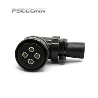 Connecteur d'alimentation circulaire industriel fileté femelle à 4 broches, série MS 5015 MS3108A 32-17S, angle de 90 degrés, pour machines lourdes