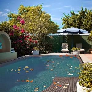 1pc Couverture de piscine en filet anti-vent 100% polyester, tissu maillé, protection extérieure toutes saisons pour piscines enterrées - Product Image 4