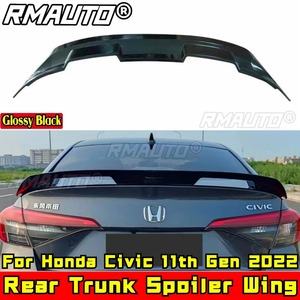 สปอยเลอร์หลังรถยนต์ Civic สีดำเงา สไตล์ GT สปอยเลอร์ฝากระโปรงท้าย ปีกหลังคา สำหรับ Honda Civic รุ่นที่ 11 ปี 2022 อุปกรณ์ตกแต่งรถยนต์ - Product Image 2