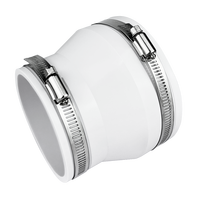Réducteur de tuyau flexible en PVC blanc DCFAIR de 4 pouces à 3 pouces, étanche, pour système de ventilation