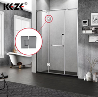 Charnière de verre à verre en laiton à fermeture en douceur à 180 degrés certifiée CE robuste et durable pour l'installation de porte de douche de salle de bain